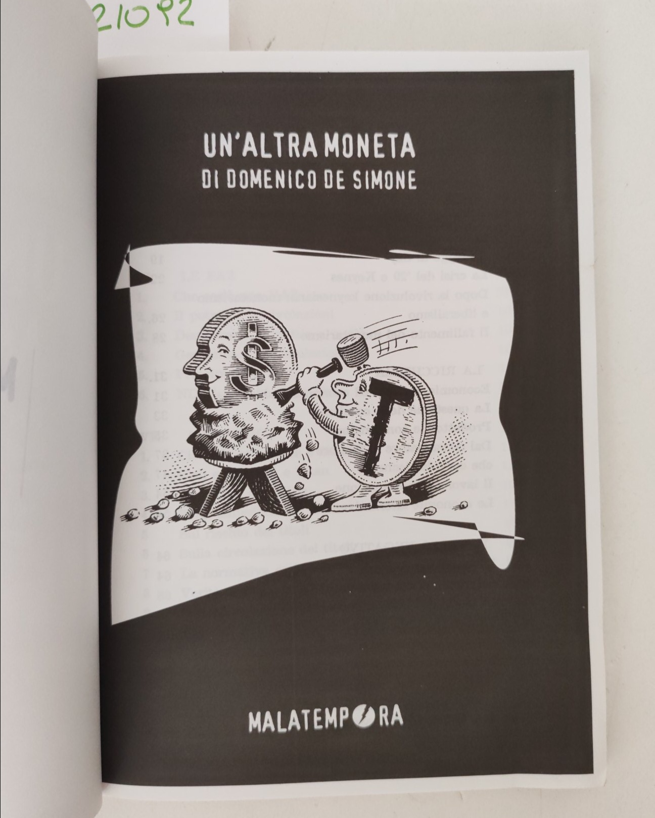 Domenico de Simone Un'altra moneta Malatempora 2003 1° edizione