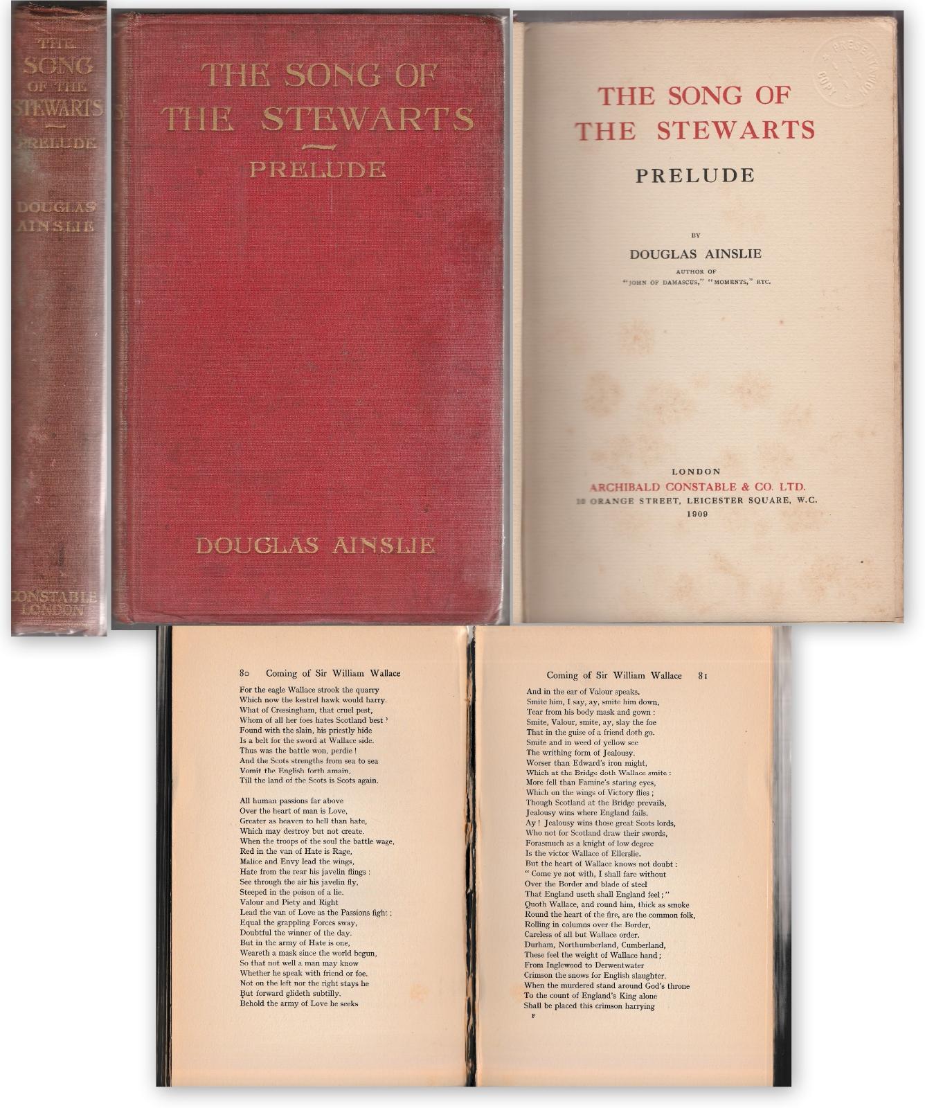 Douglas Ainslie The Song Of The Stewarts Prelude London 1909 …