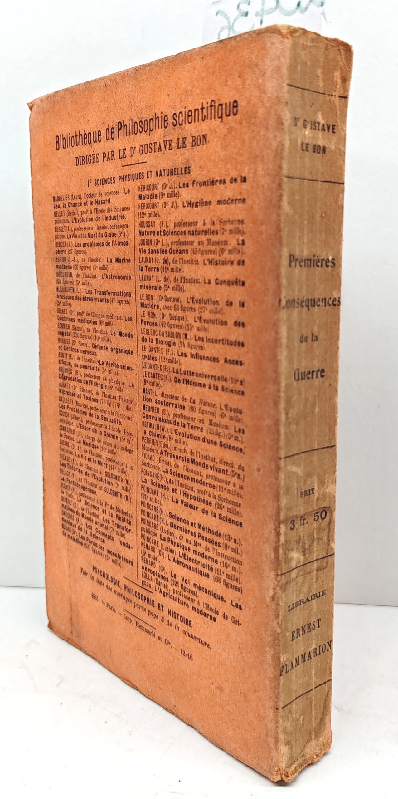 Dr Gustave Le Bon Premieres conseguences de la guerre Flammarion …