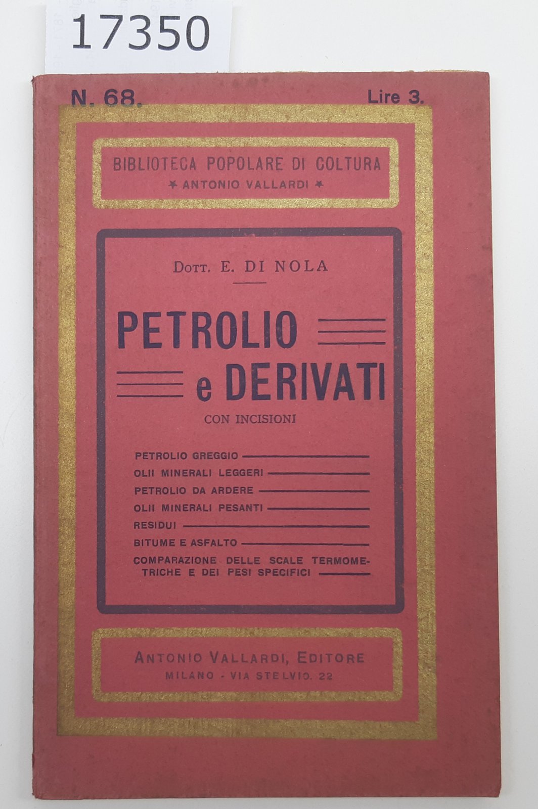 E. di Nola Petrolio e derivati Vallardi 1933