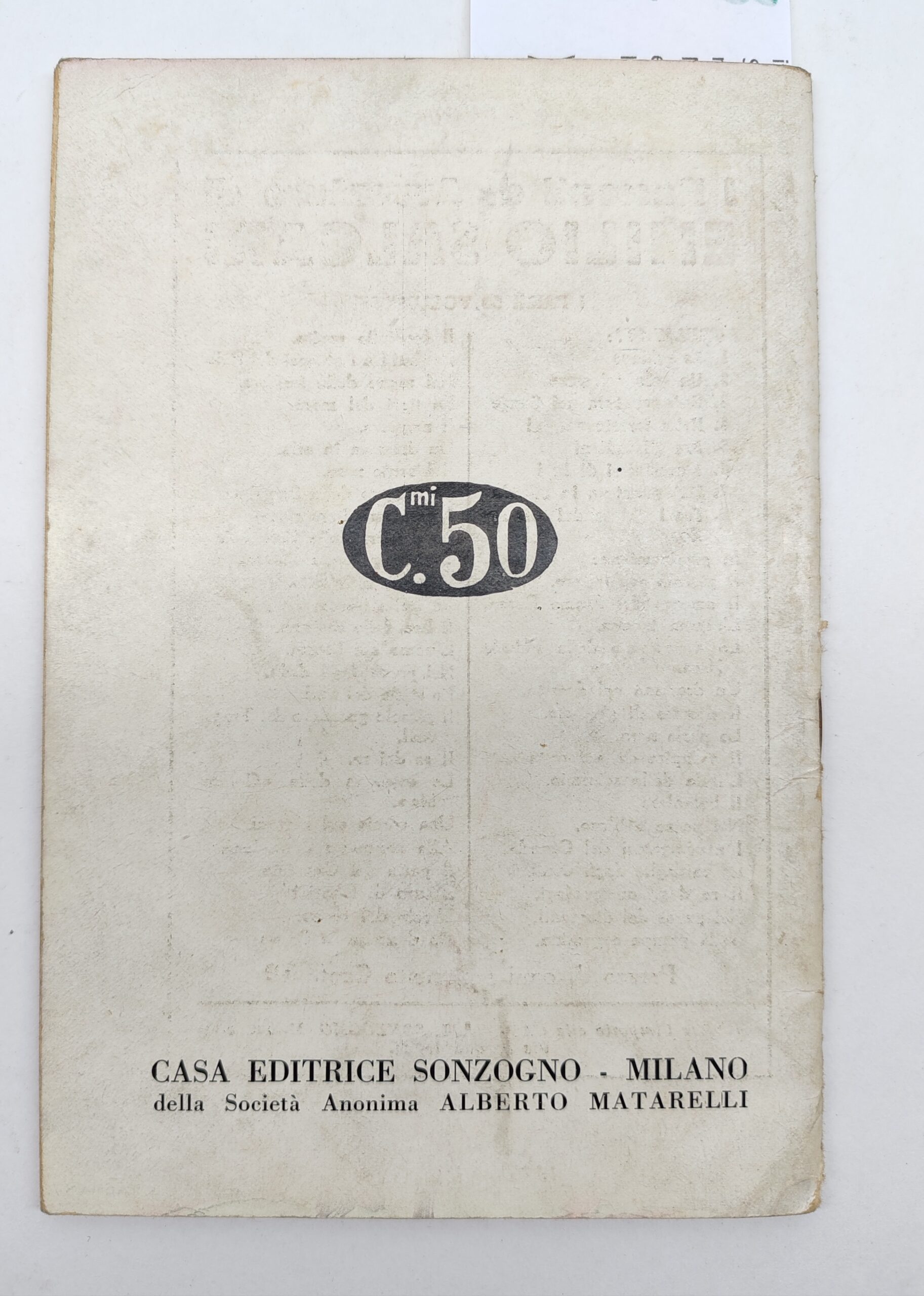 Emilio Salgari I cacciatori di lupi Sonzogno 1940