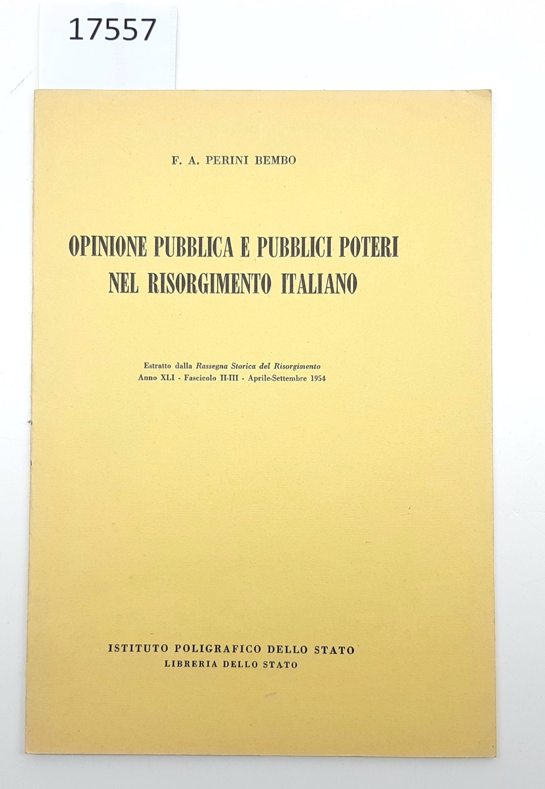 F. A. Perini Bembo Opinione pubblica e pubblici poteri nel …