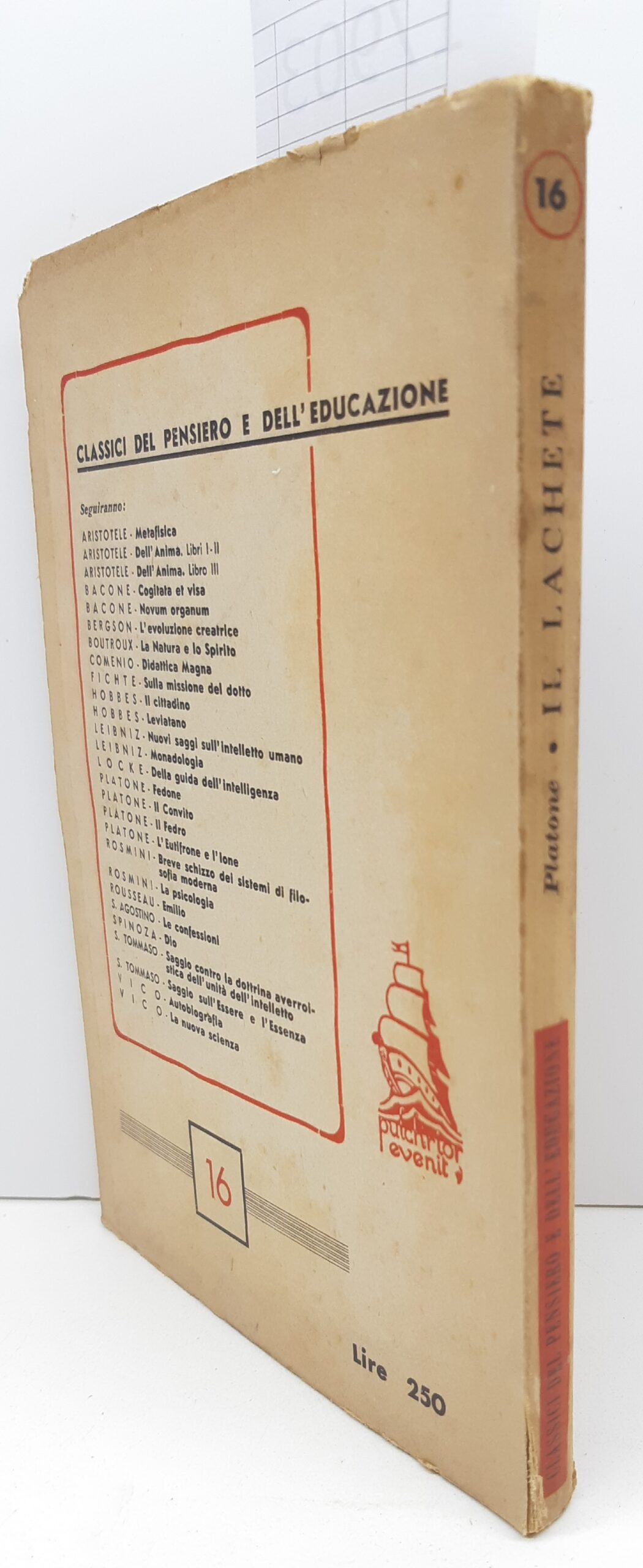 Filippo Bosi Platone Il Lachete Carabba 1948