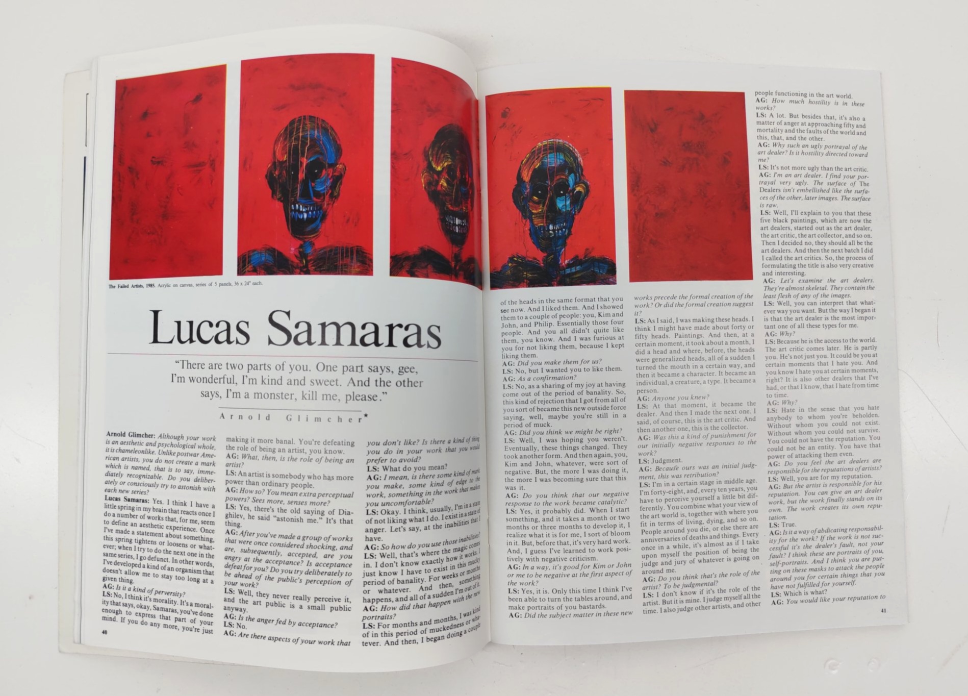 Flash Art International edition ottobre novembre 1985 n. 124