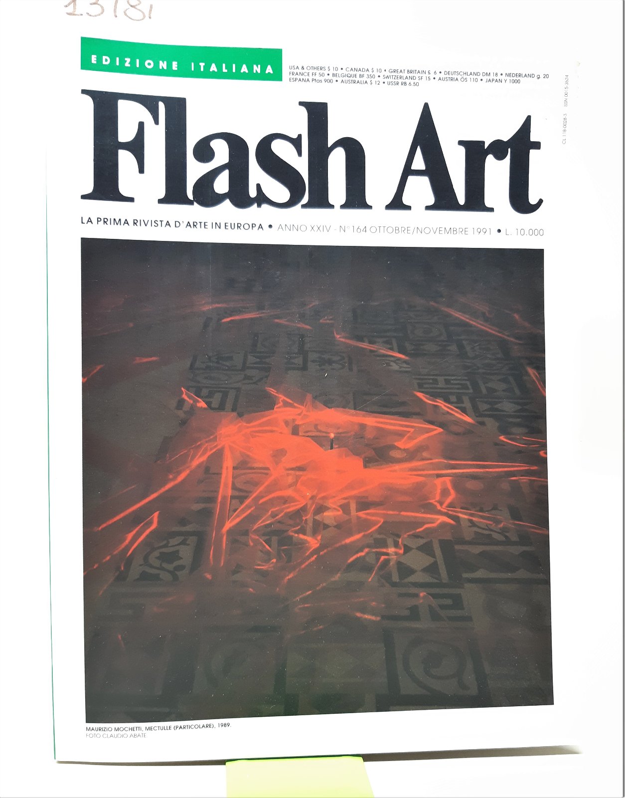 Flash Art numero 164 ottobre-novembre 1991 edizione italiana