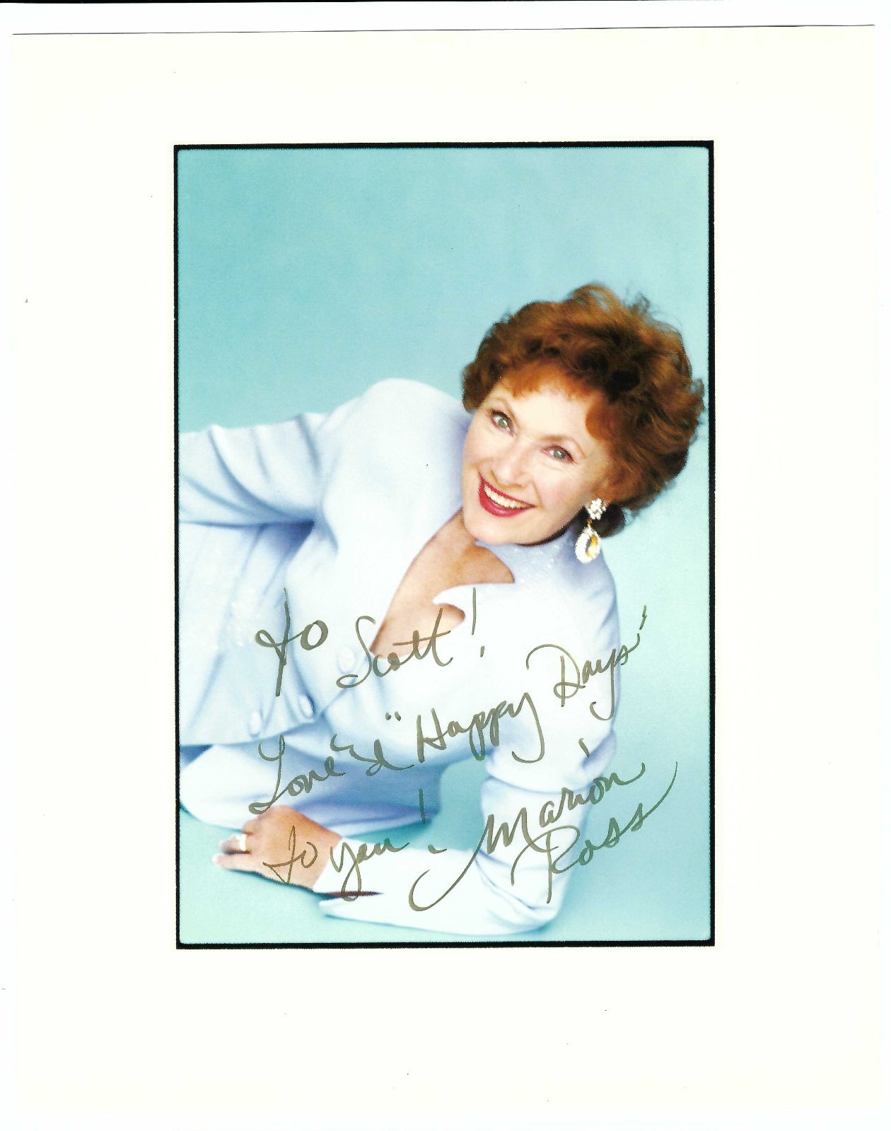 Foto con autografo originale Marion Ross Happy days