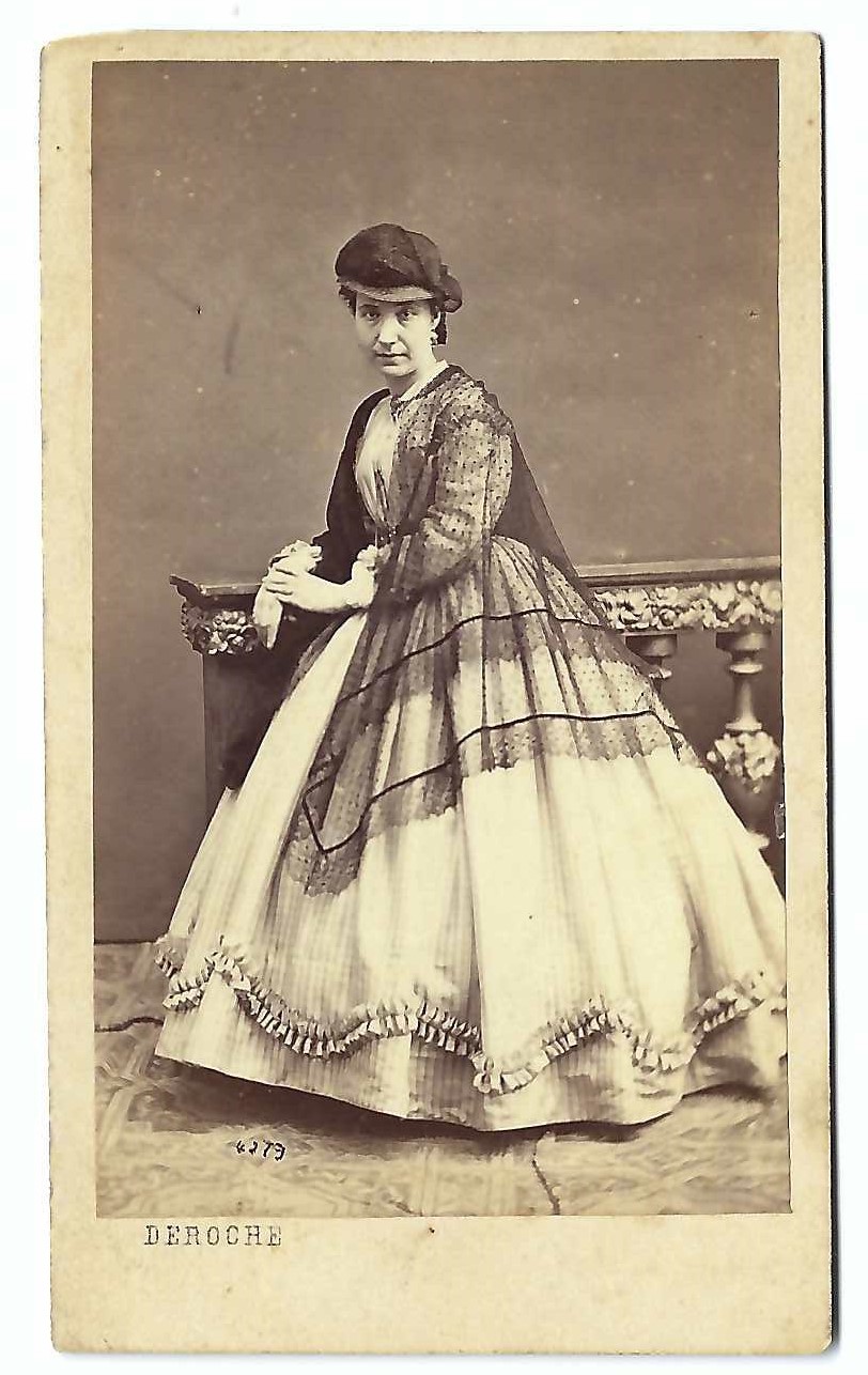 Foto photo cdv albumina gentildonna con cappello by Deroche Bologna …