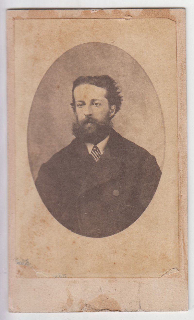 Foto photo cdv gentiluomo con barba by anonimo 1875 c.a.