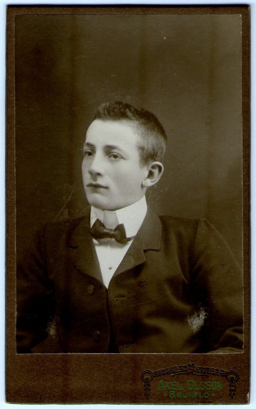 Foto photo cdv ritratto di giovane ragazzo by Axel Olsson …