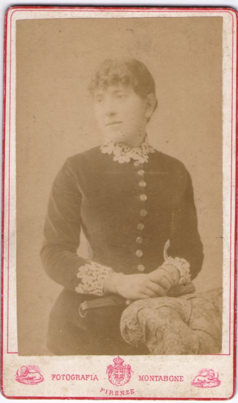 Foto photo gentildonna con ventaglio by Montabone Firenze cdv 1870 …