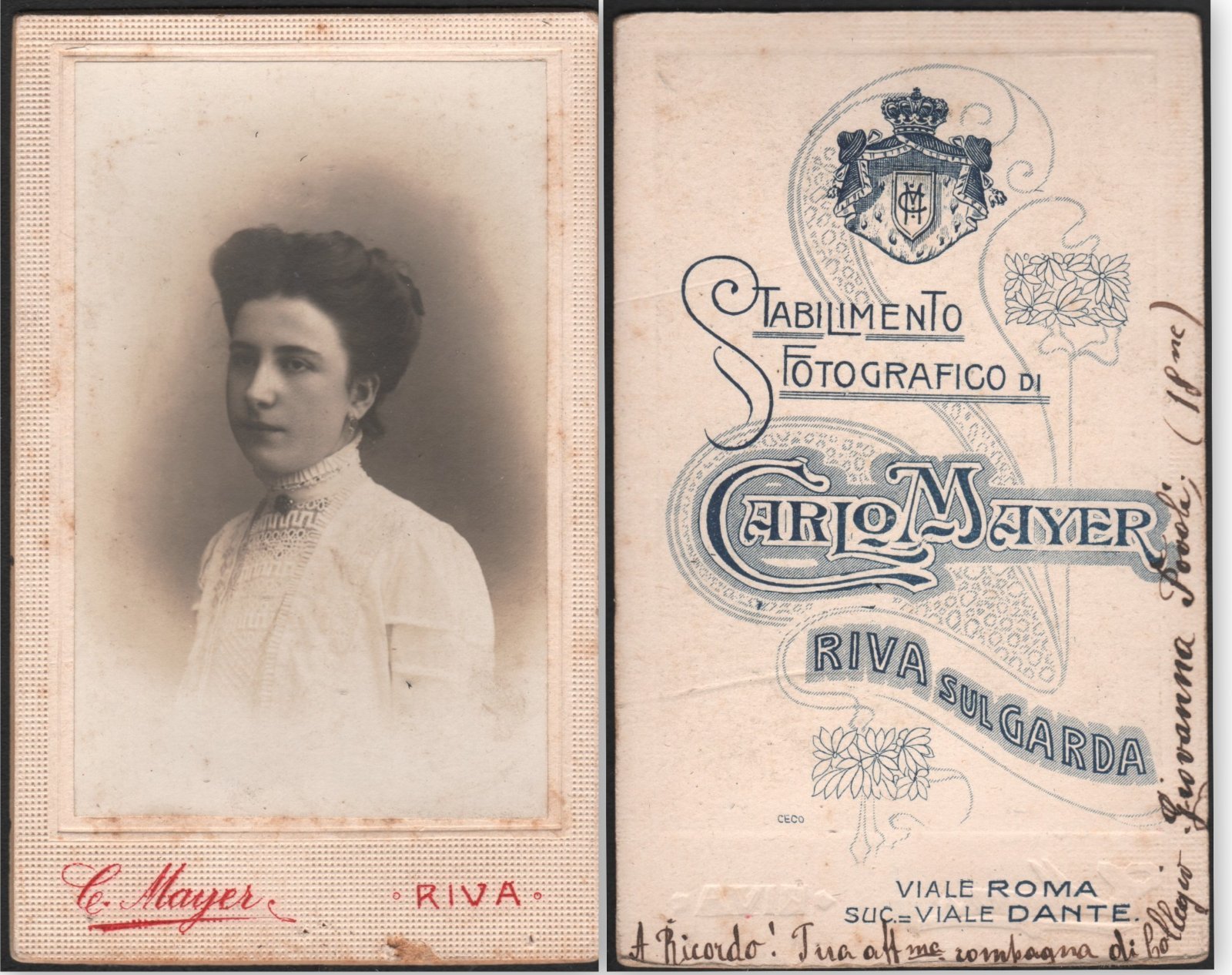 Foto photo ritratto di Giovanna Povoli by C. Mayer Riva …