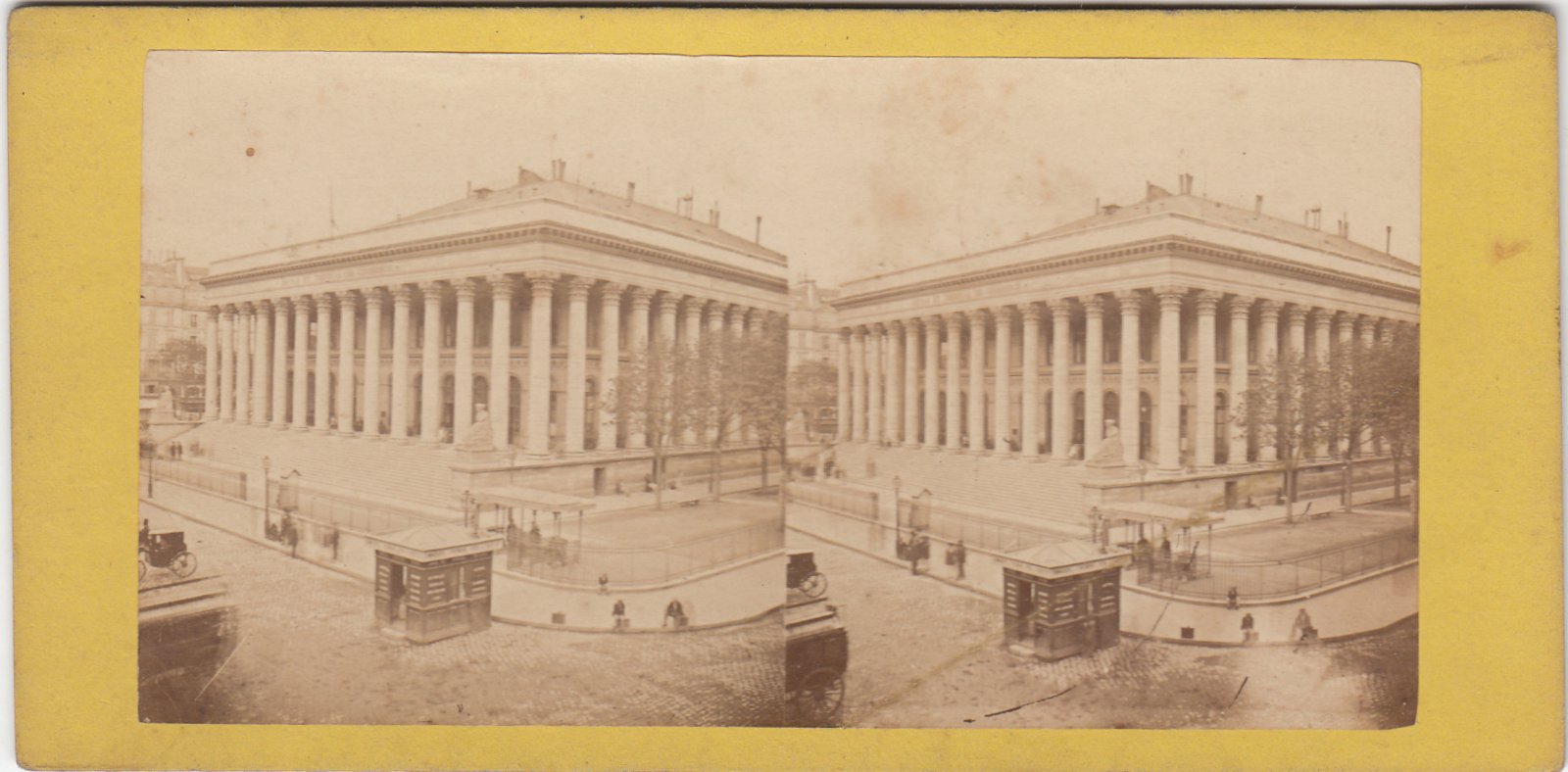 Foto photo stereoscopica stereoview Bourse de Paris Borsa di Parigi …