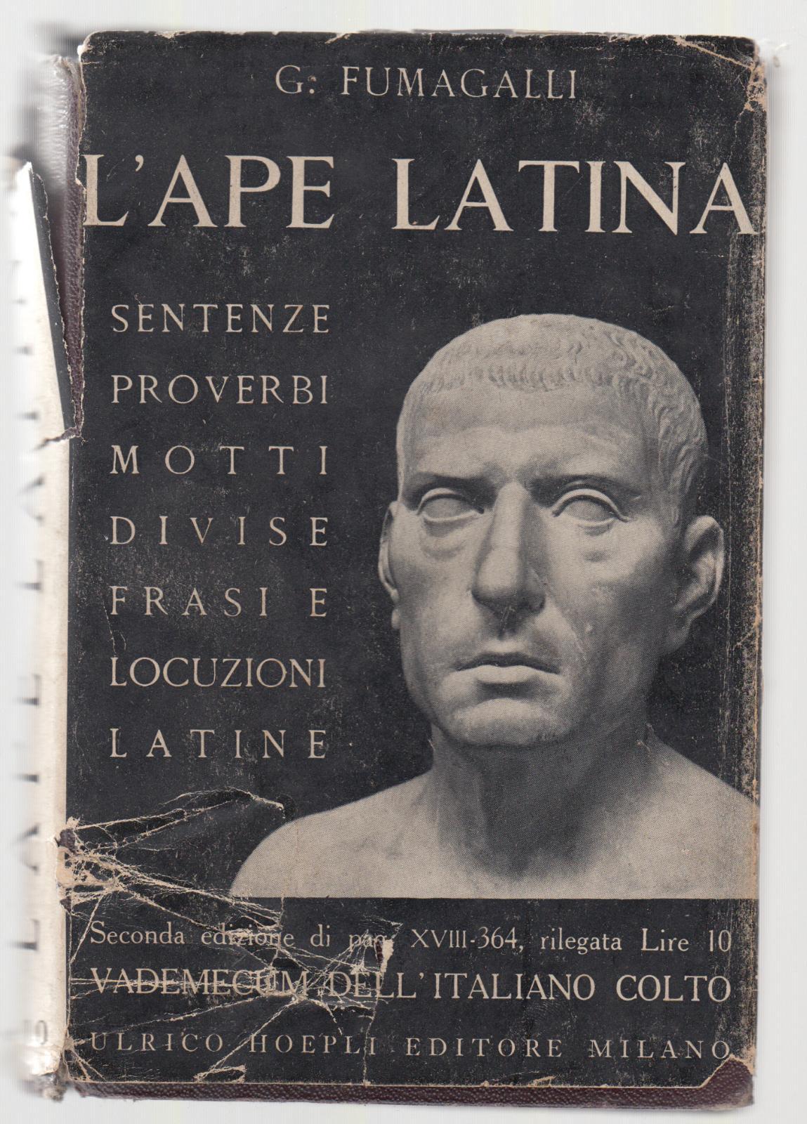 G. Fumagalli- L'ape Latina 2∞ Edizione 1936 Dizionarietto Colto-L3661