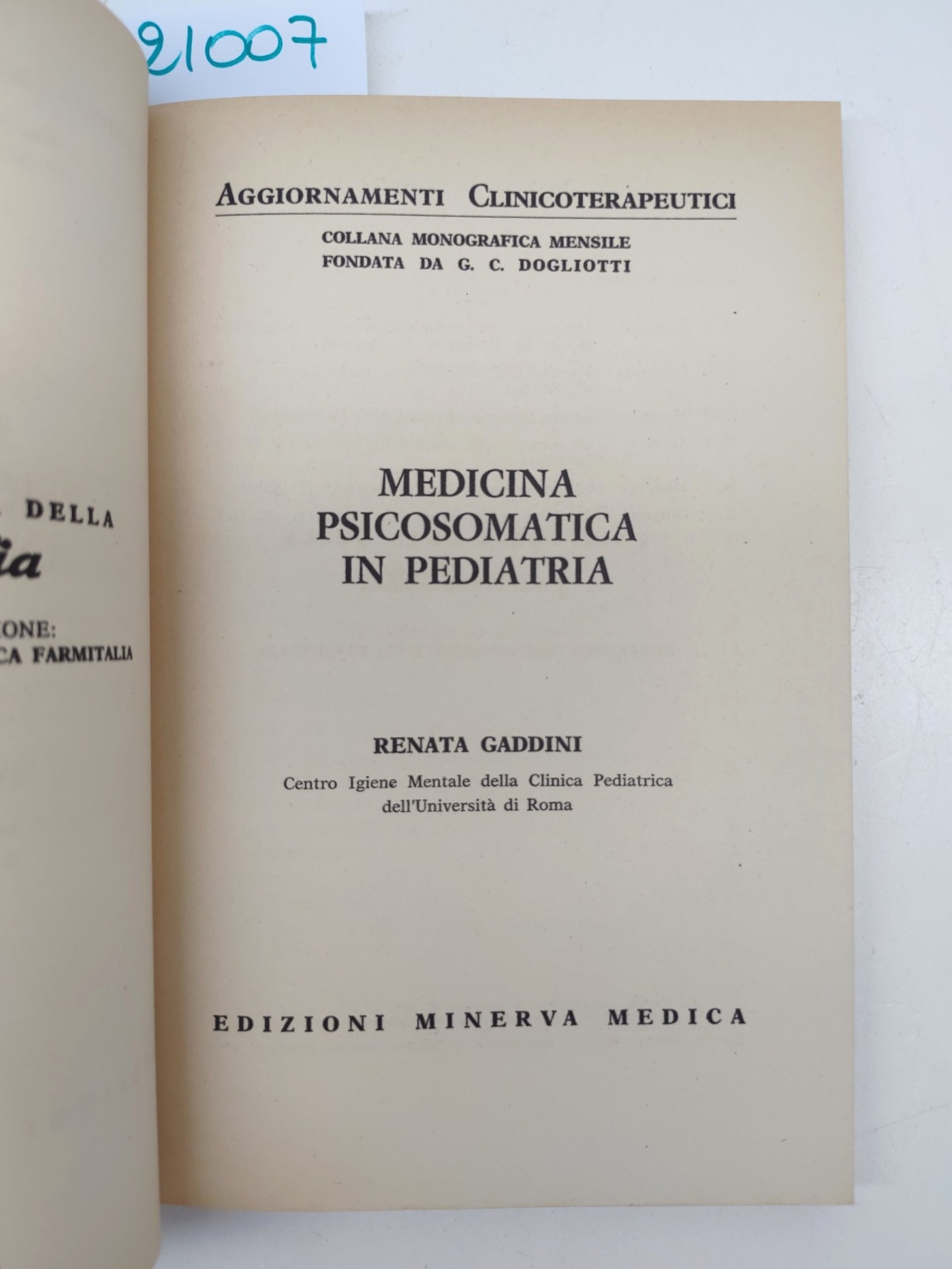 Gardini Medicina psicosomatica in pediatria Minerva Medica 1970