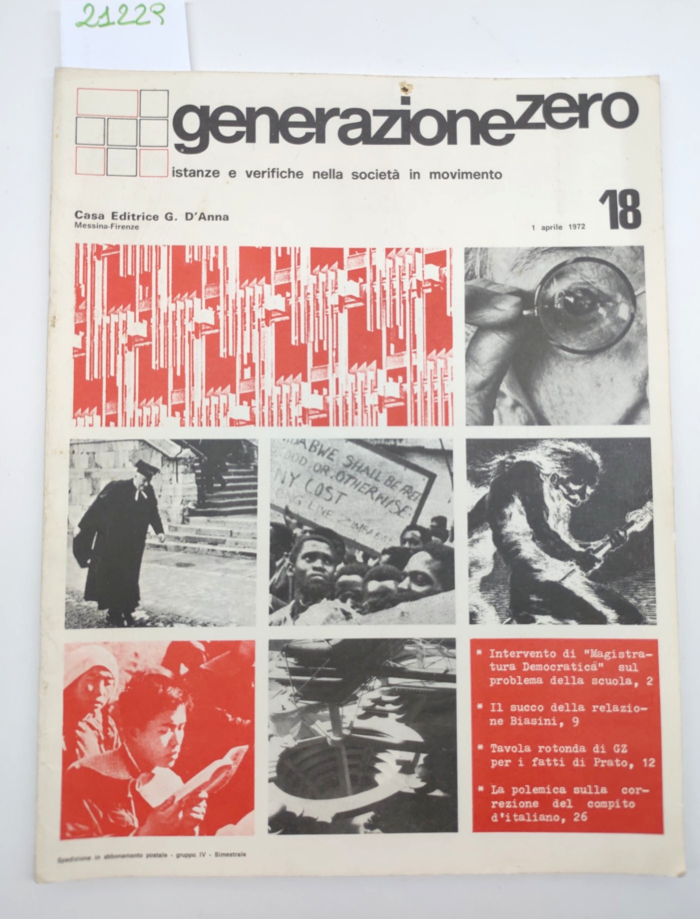 Generazione zero n. 18 1 aprile 1972 D'Anna Istanze verifiche …