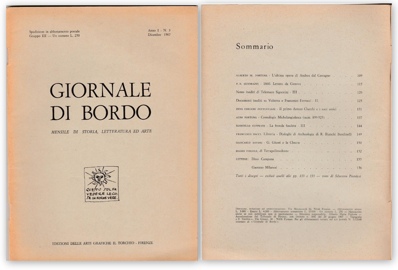 Giornale Di Bordo Mensile Di Storia Letteratura Arte Anno I …