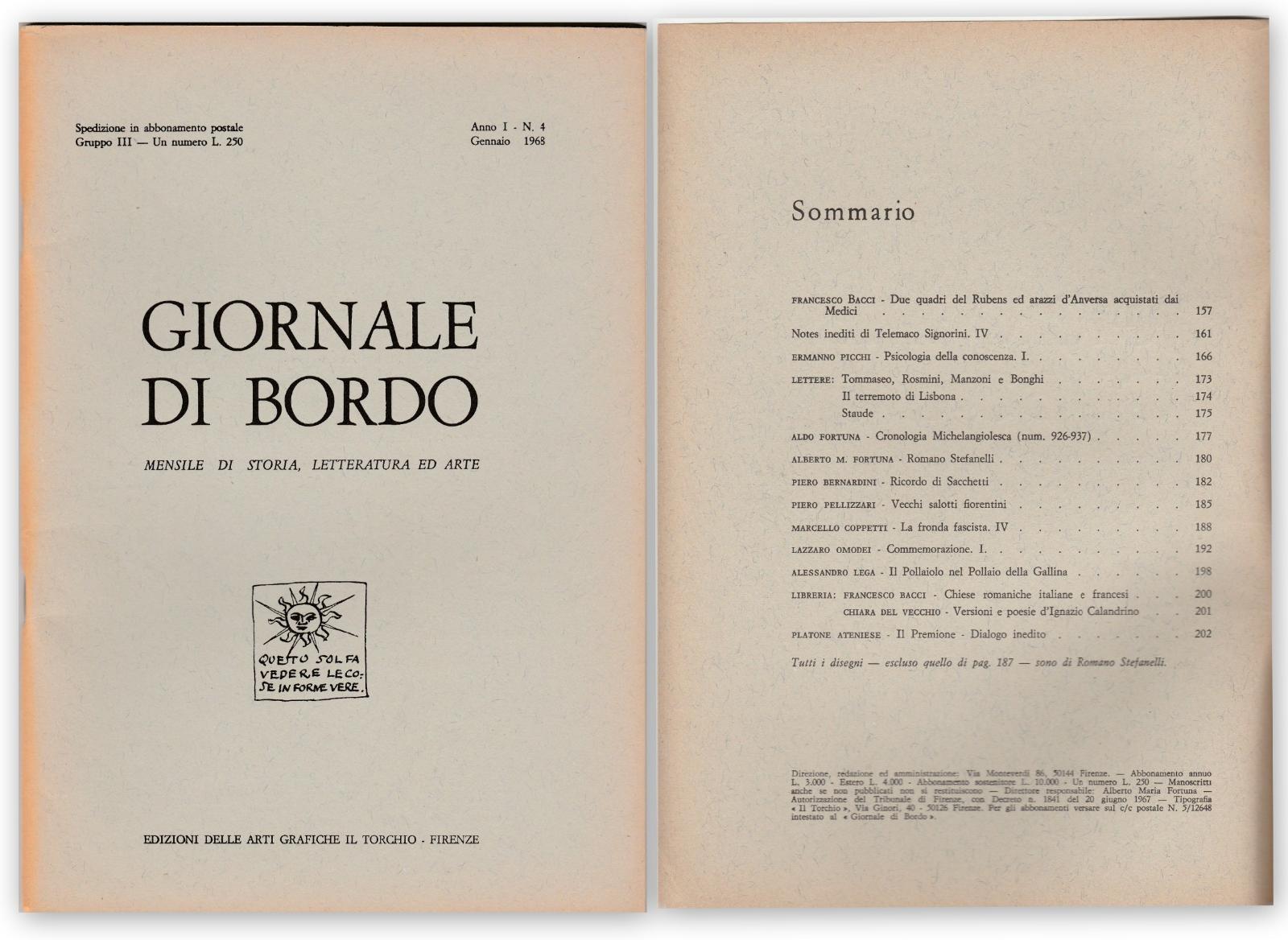 Giornale Di Bordo Mensile Di Storia Letteratura Arte Anno I …