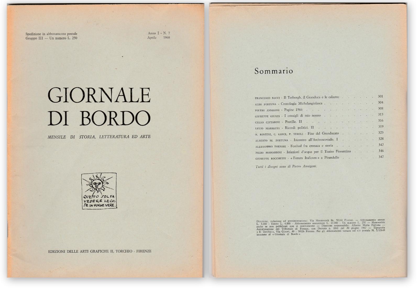 Giornale Di Bordo Mensile Di Storia Letteratura Arte Anno I …