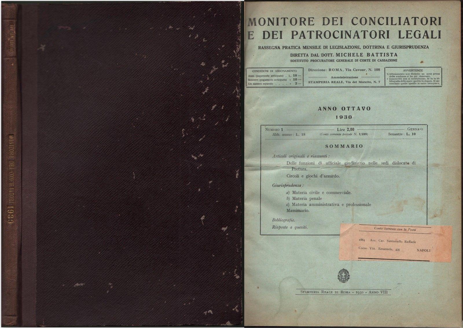 Raccolta del monitore dei conciliatori e dei patrocinatori legali Roma …