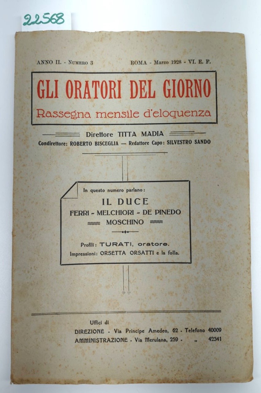 Gli oratori del giorno anno II numero 3 marzo 1928