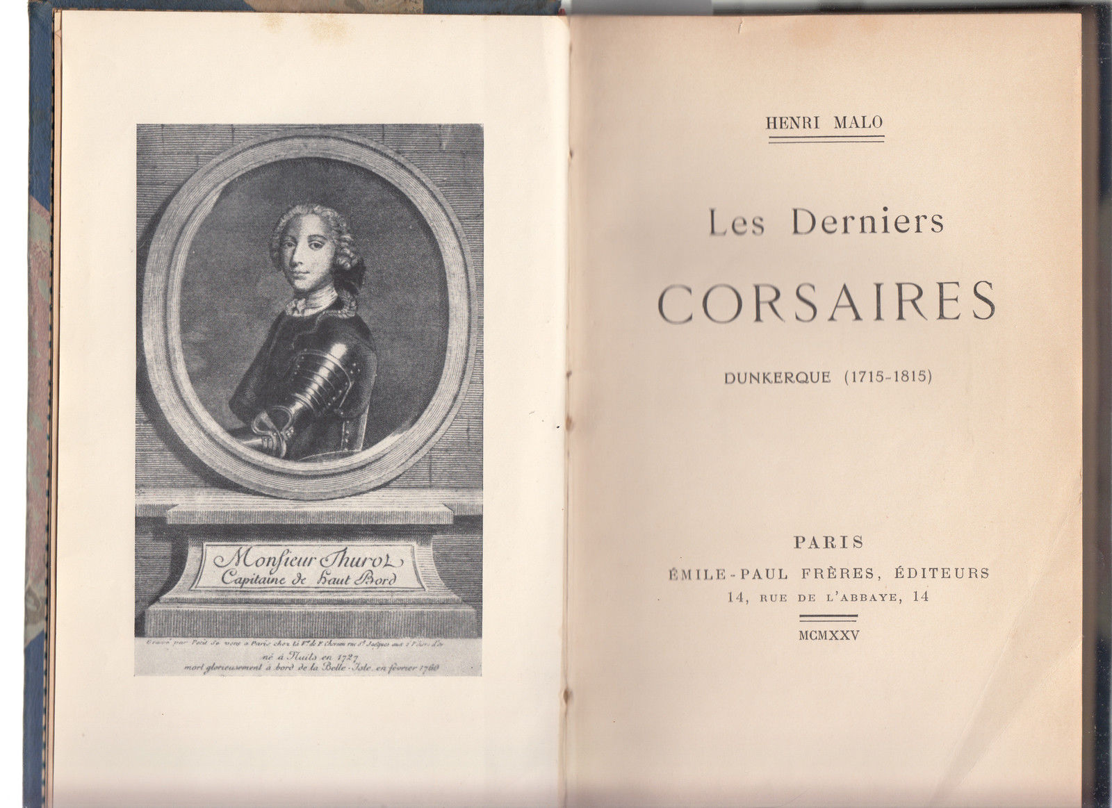 H. Malo-Les Derniers Corsaires Dunkerque (1715-1815)-Paris 1925-L2413