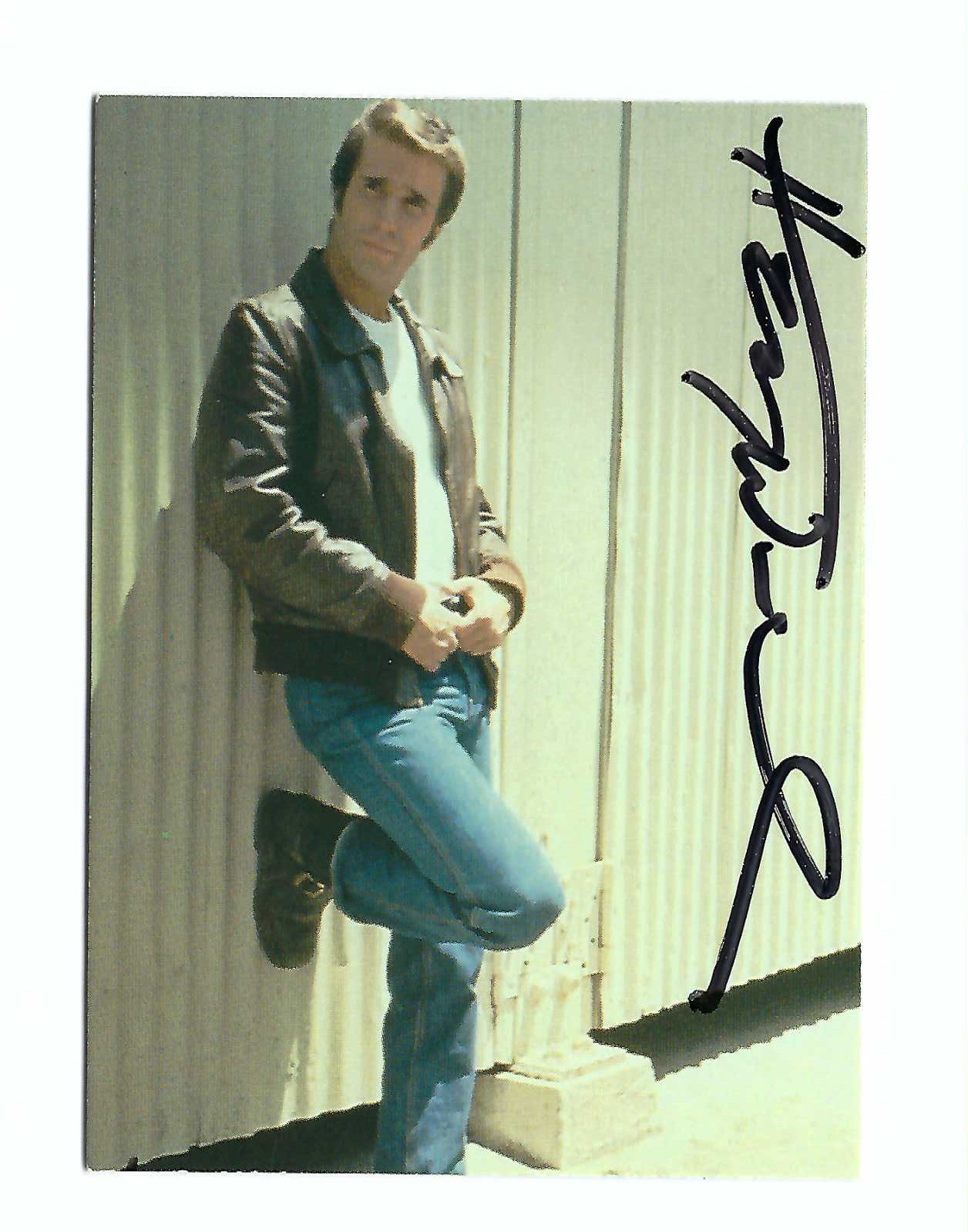 Happy days autografo originale Henry Winkler duocard checklist 1982 1983