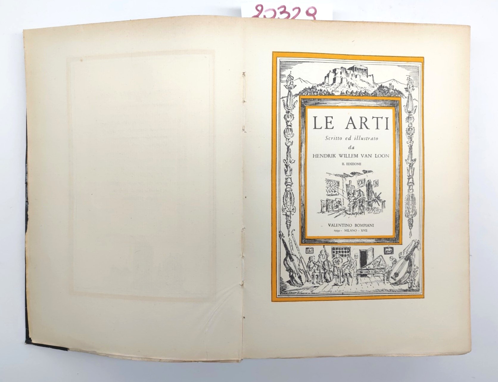 Hendrick Willem Van Loon Le arti 2° edizione Bompiani 1939