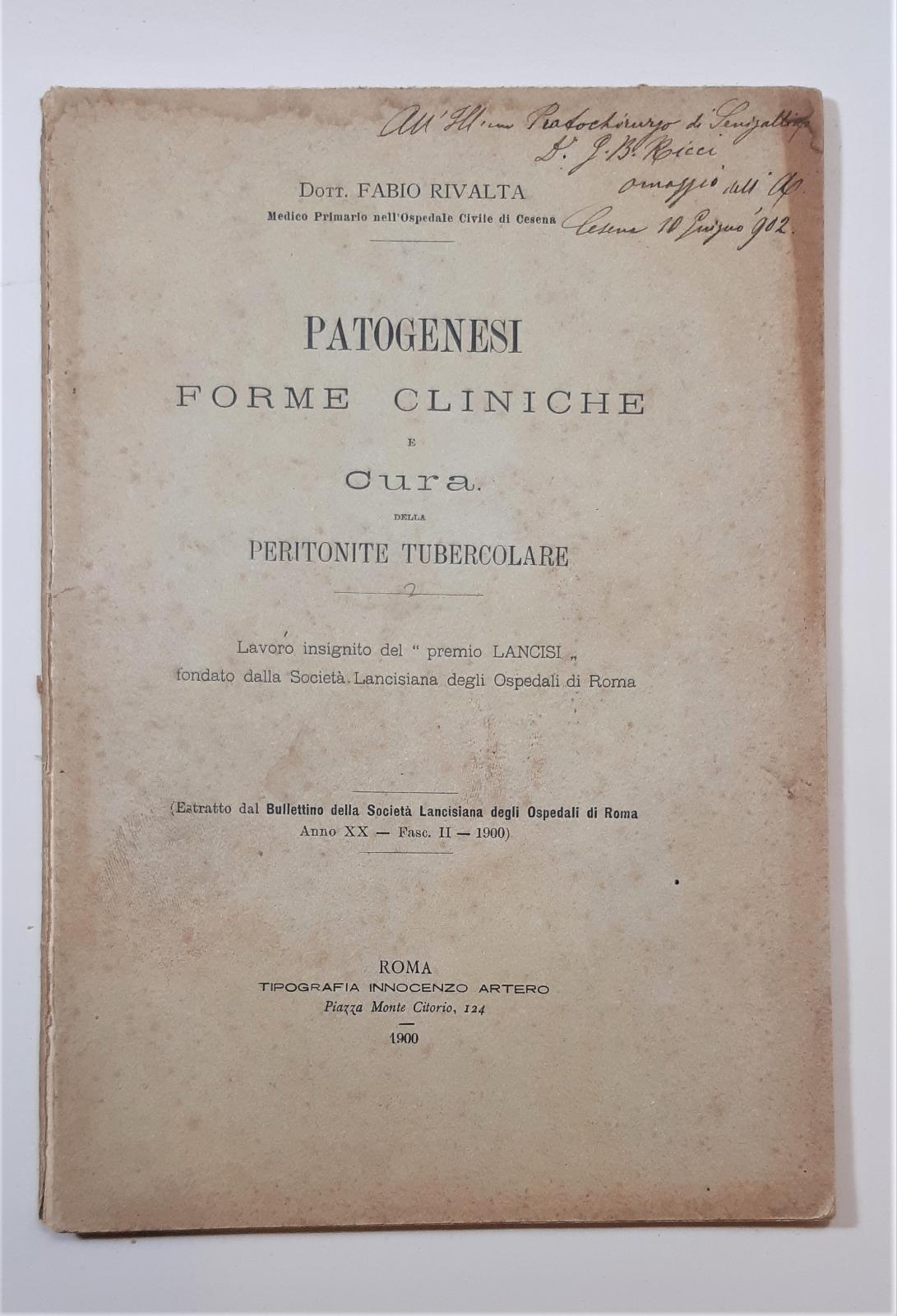 F. Rivalta Patogenesi forme cliniche e cura della peritonite tubercolare …