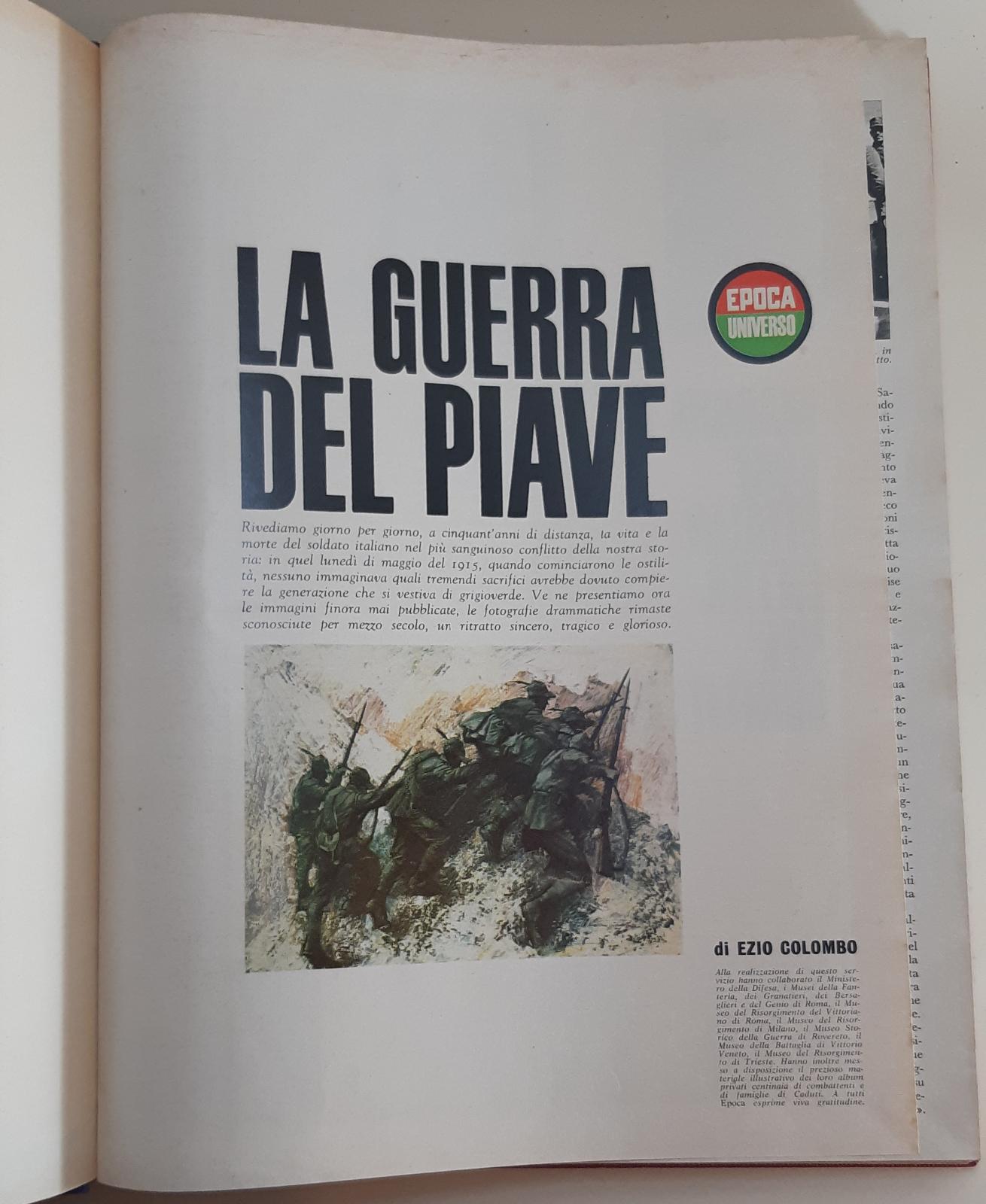 Raccolta dei seguenti inserti di Epoca anni 1960