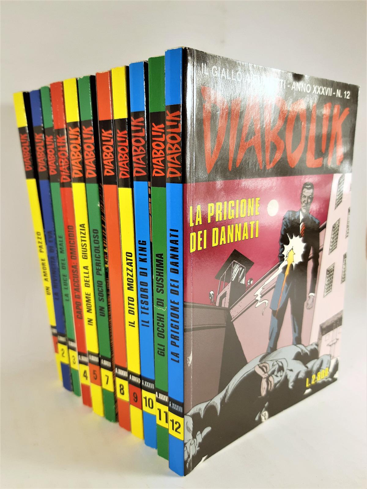 Diabolik XXXVII numeri 1 -2-3-4-5-7-8-9-10-11-12