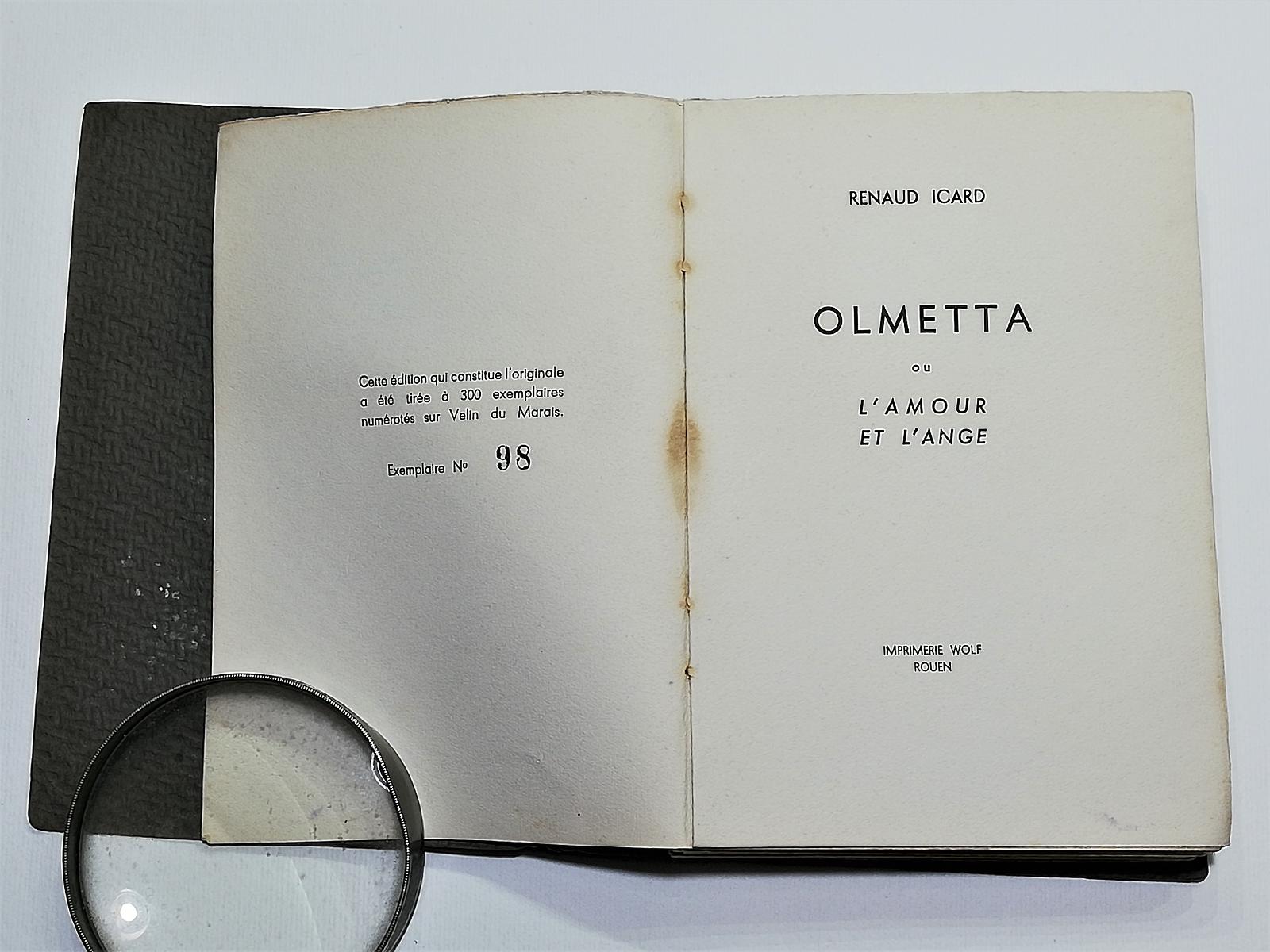 Olmetta ou L'Amour et L'Ange 300 esemplari copia numero 98 …