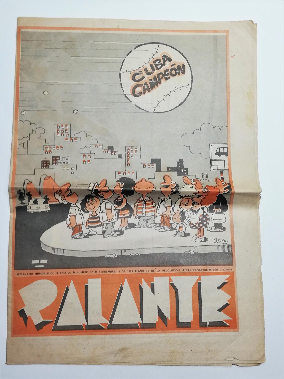 Palante settimanale umoristico cubano due numeri 9-1988 10-1989 Illustrati