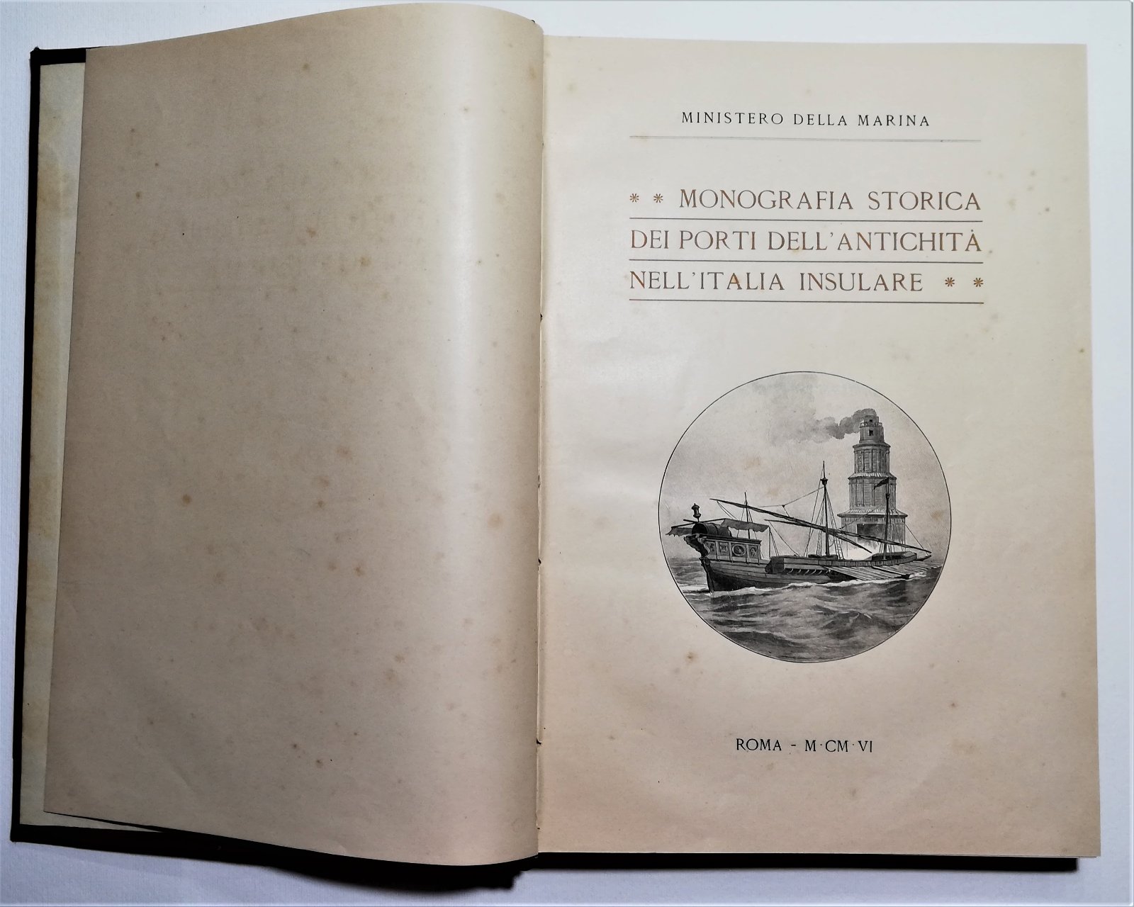 Monografia storica dei porti dell'antichit‡ Italia e isole due volumi …