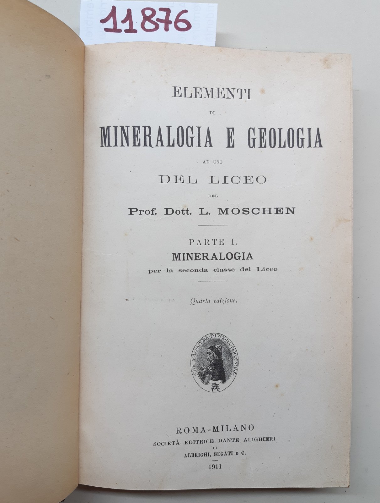 L Moschen Elementi Di Mineralogia e Geologia 1911, Elementi Di …