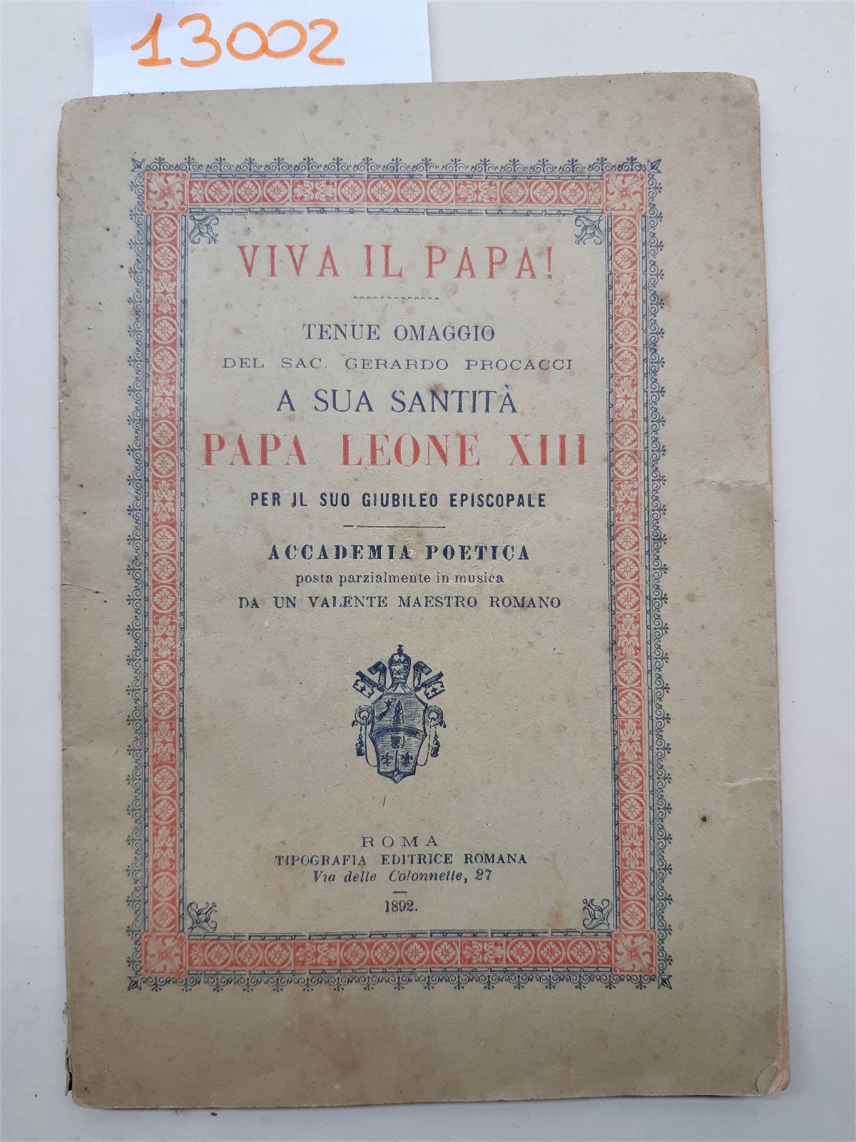 Gerardo Procacci Viva il Papa tenue maggio a sua santit‡ …