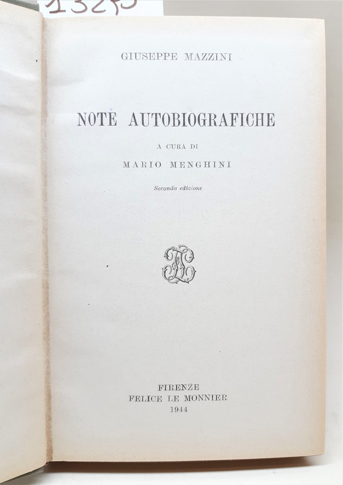 Giuseppe Mazzini Note autobiografiche a cura di Mario Menghini 2∞ …