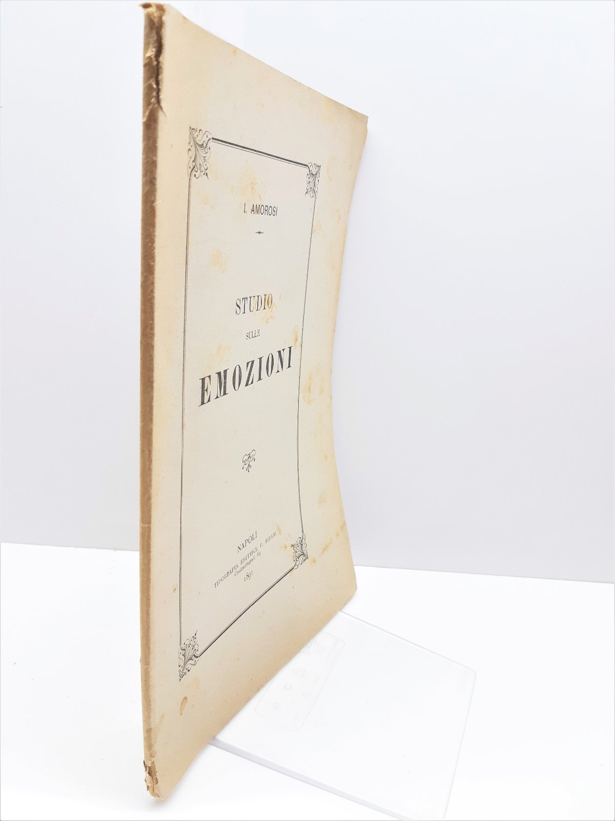 Psicologia L. Amorosi-Studio Sulle Emozioni-Napoli Ed.Bideri 1891