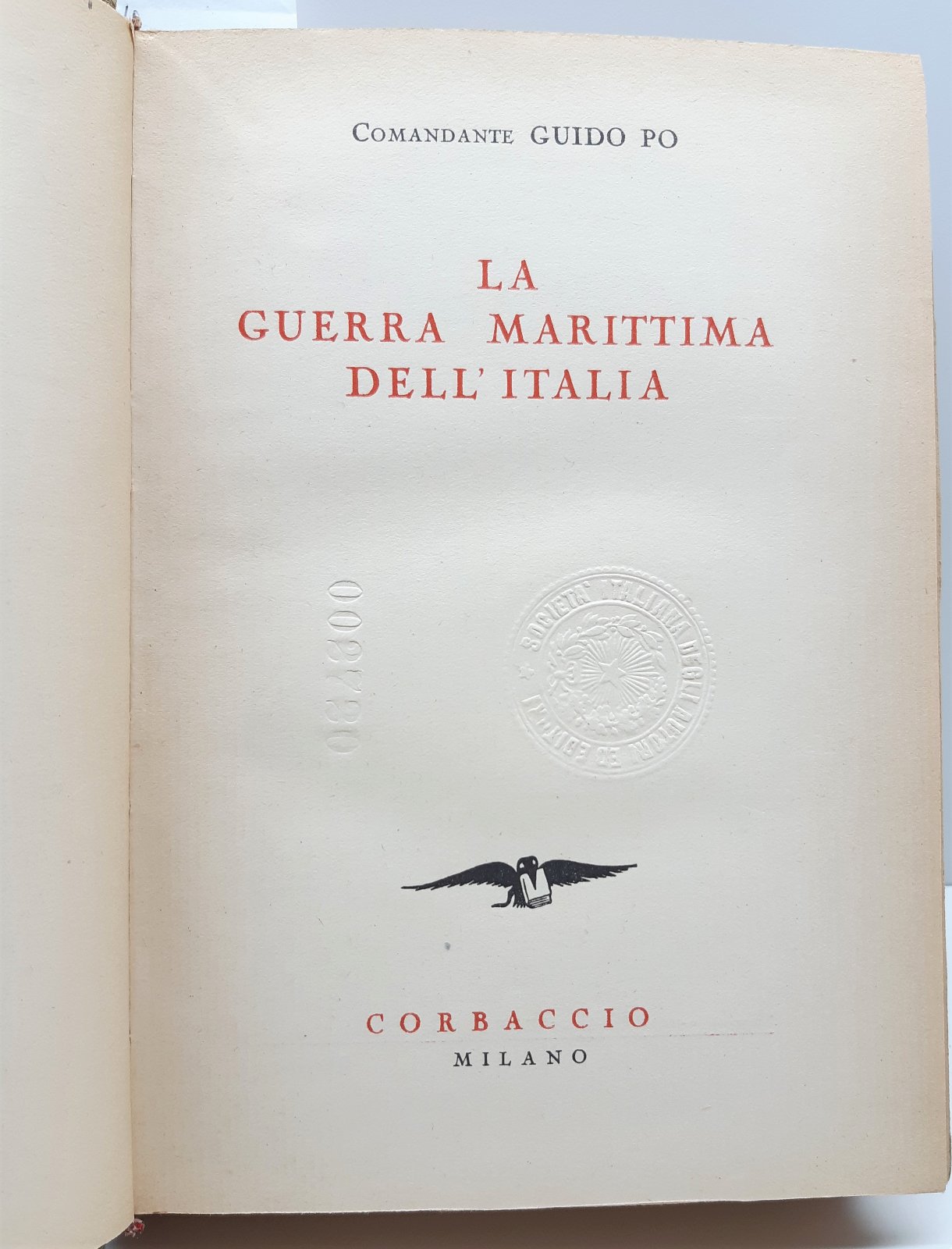 Guido Po La guerra marittima dell'Italia Corbaccio 1934