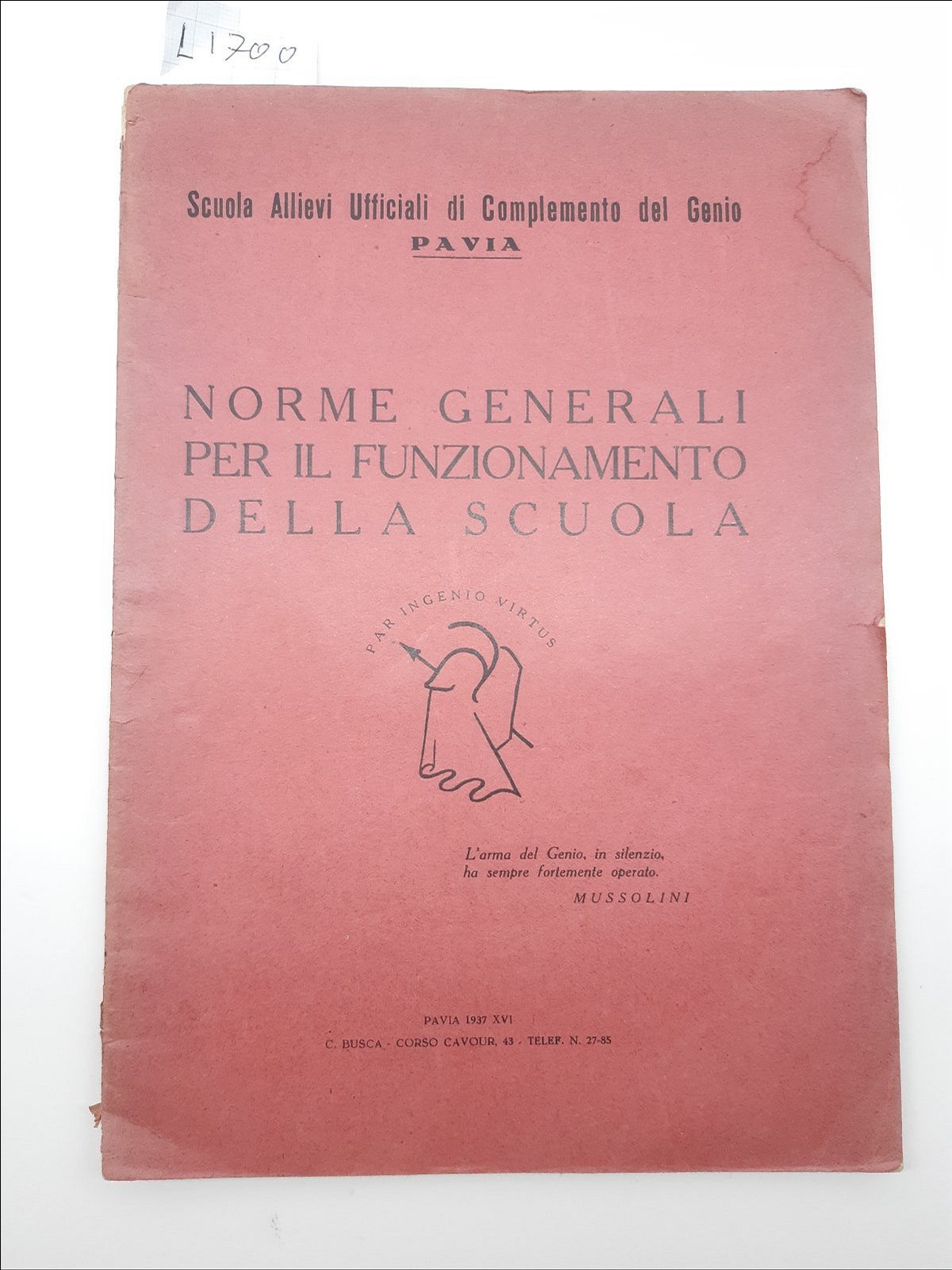 AA.VV Norme generali per il funzionamento della scuola 1937