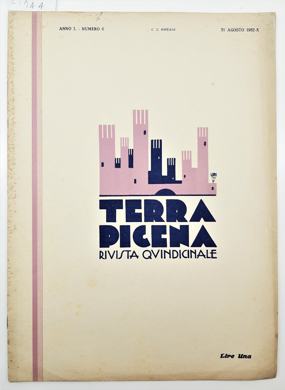 Terra Picena rivista quindicinale anno 1 numero 6 31 agosto …