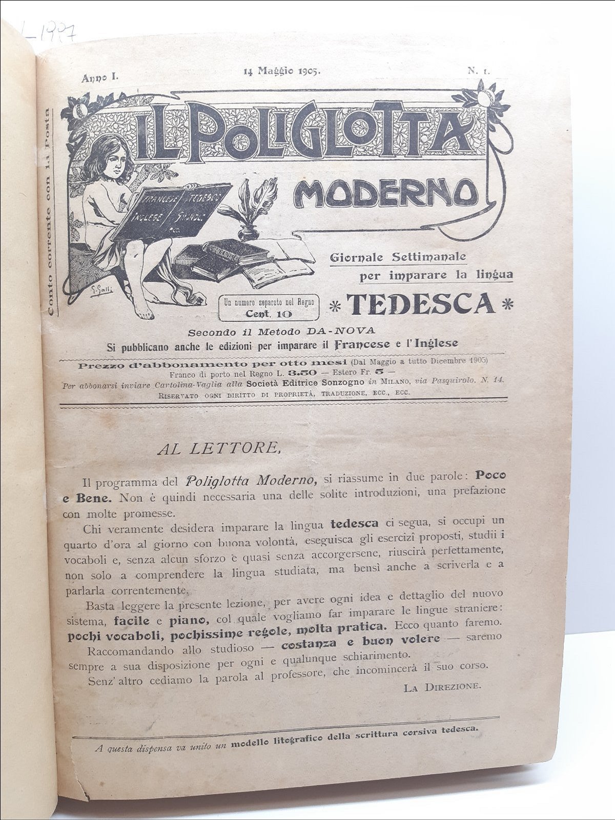 Il Poliglotta Moderno-Prime Tre Annate Complete-Da 1 A 138 Lezioni-1905 …