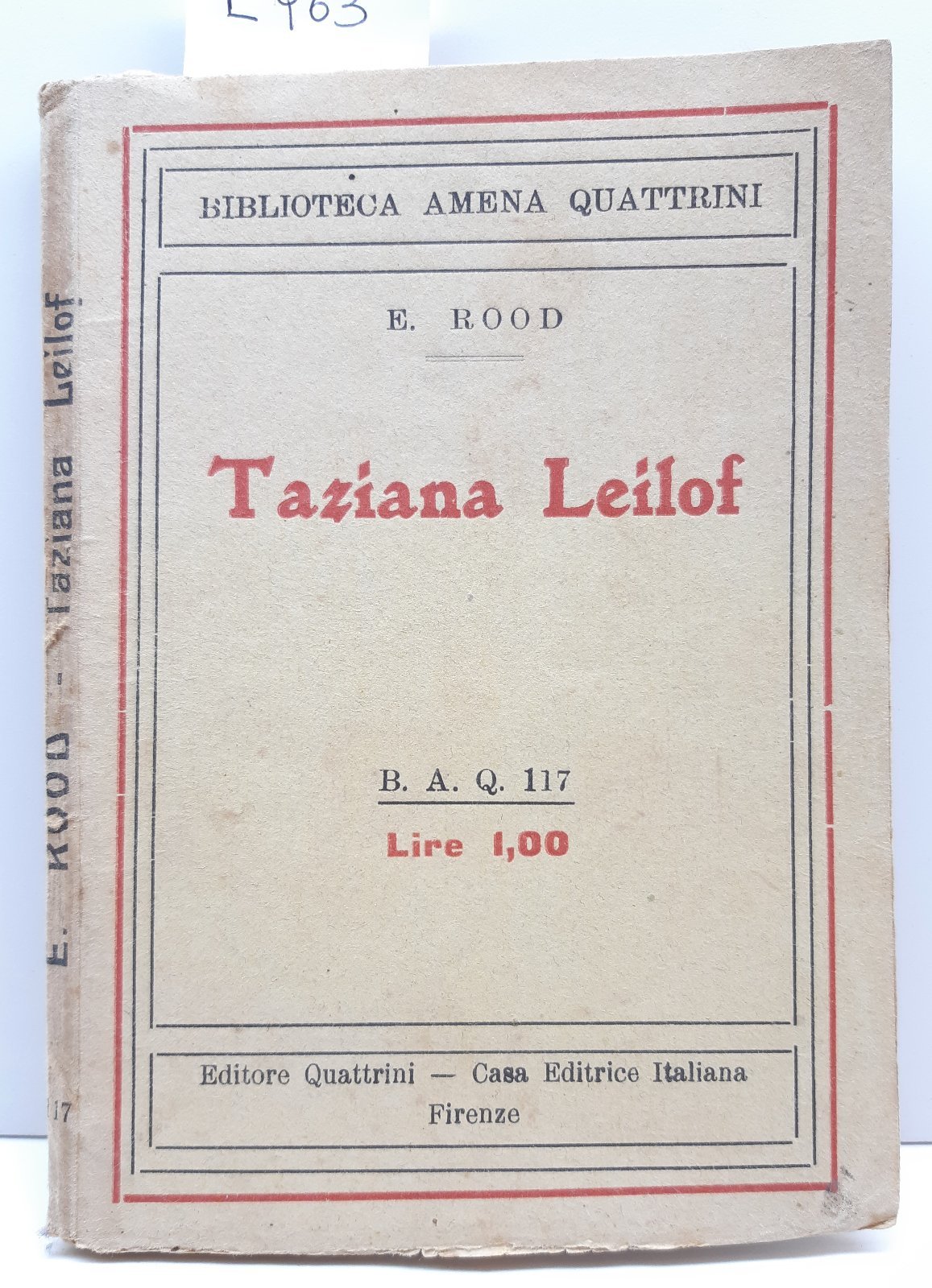E. Rood-Taziana Leilof-Biblioteca Amena Quattrini Firenz -1920
