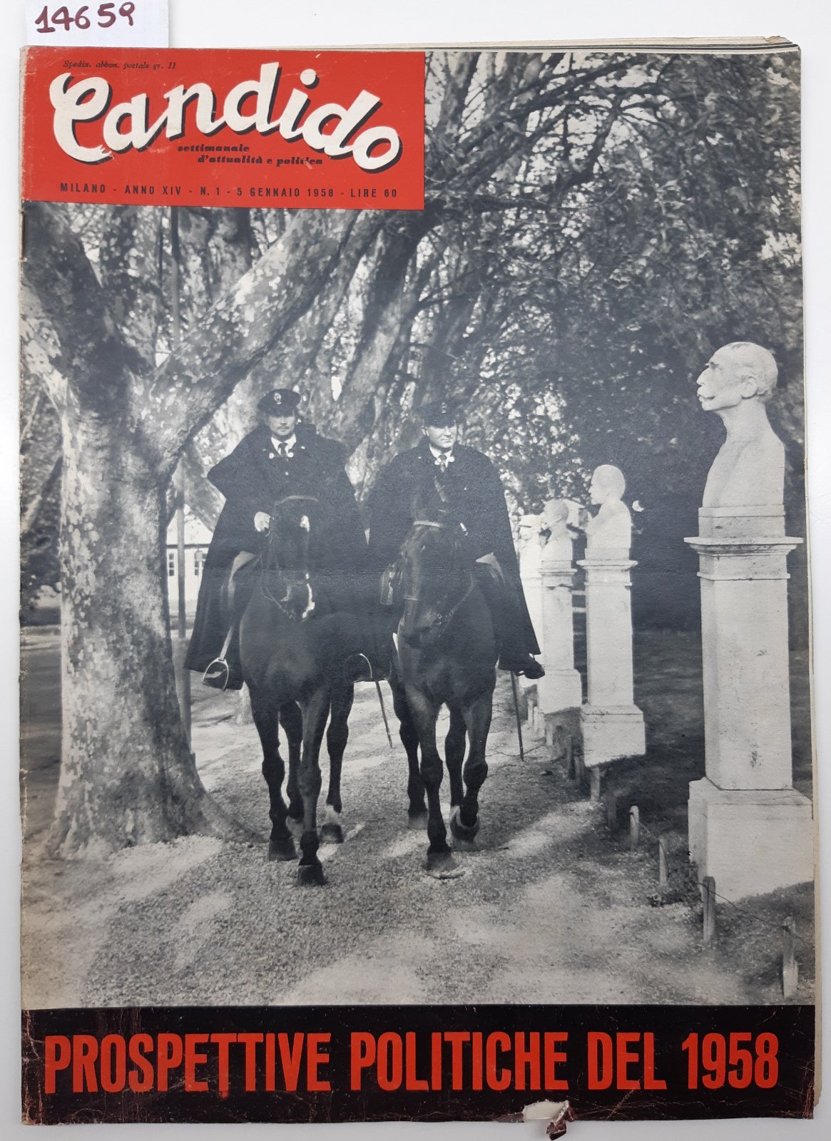 Candido settimanali ad attualità e politica numero 1 1958