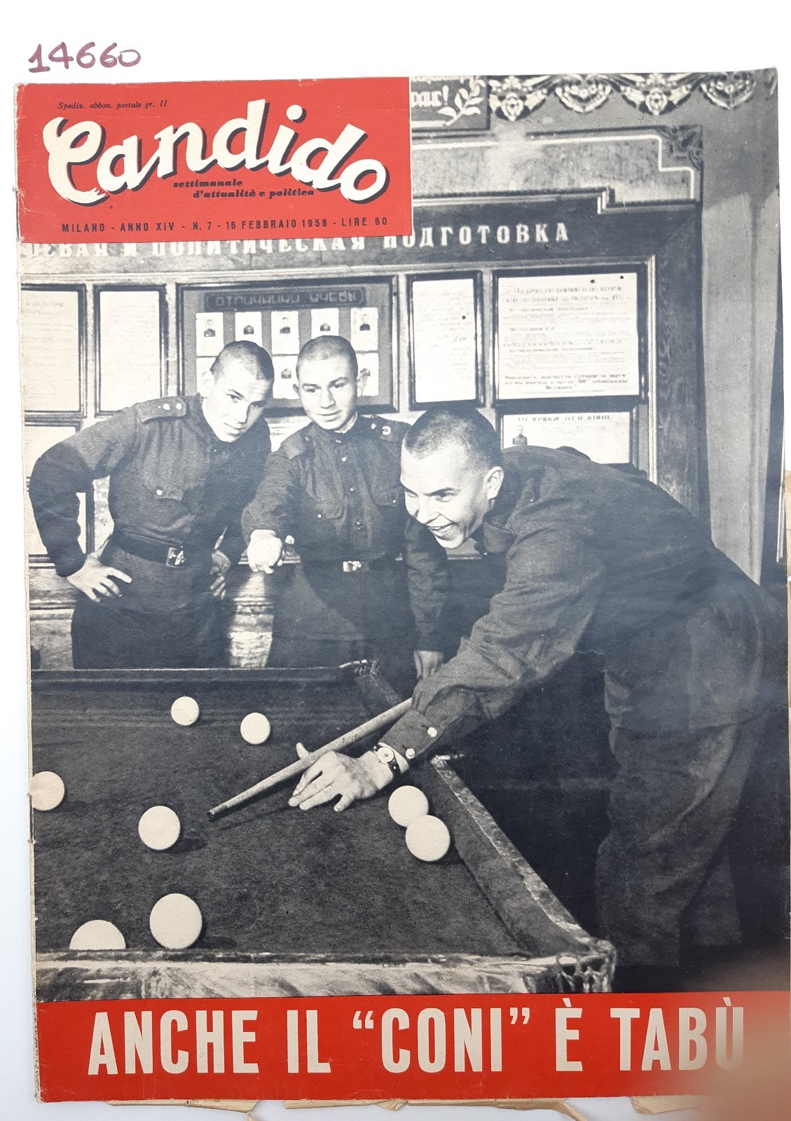 Candido settimanale di attualità e politica numero 7 1958