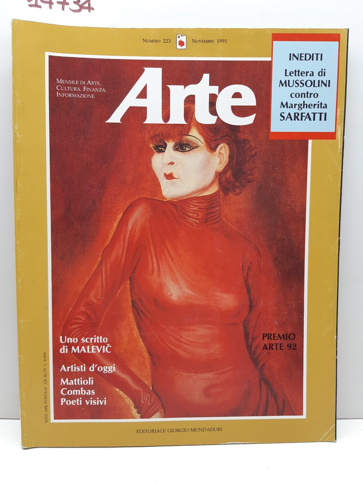 Arte mensile di arte cultura Mondadori numero 223 1991