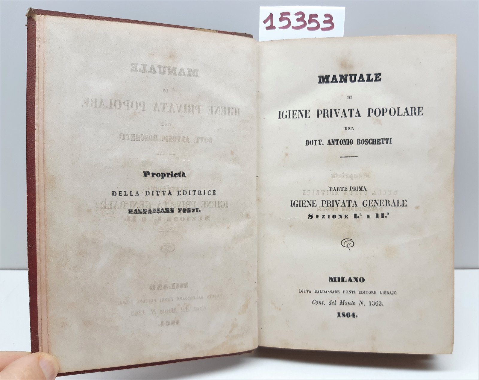 Manuale di igiene privata popolare A. Boschetti sez. I∞ e …