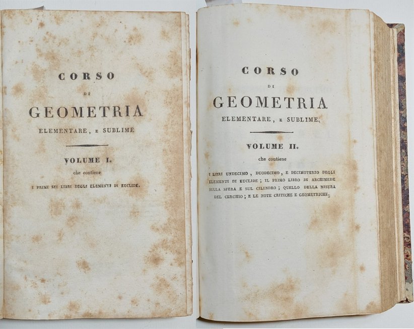 Libri antichi Gli Elementi di geometria Euclide 24 tavole ripiegate …