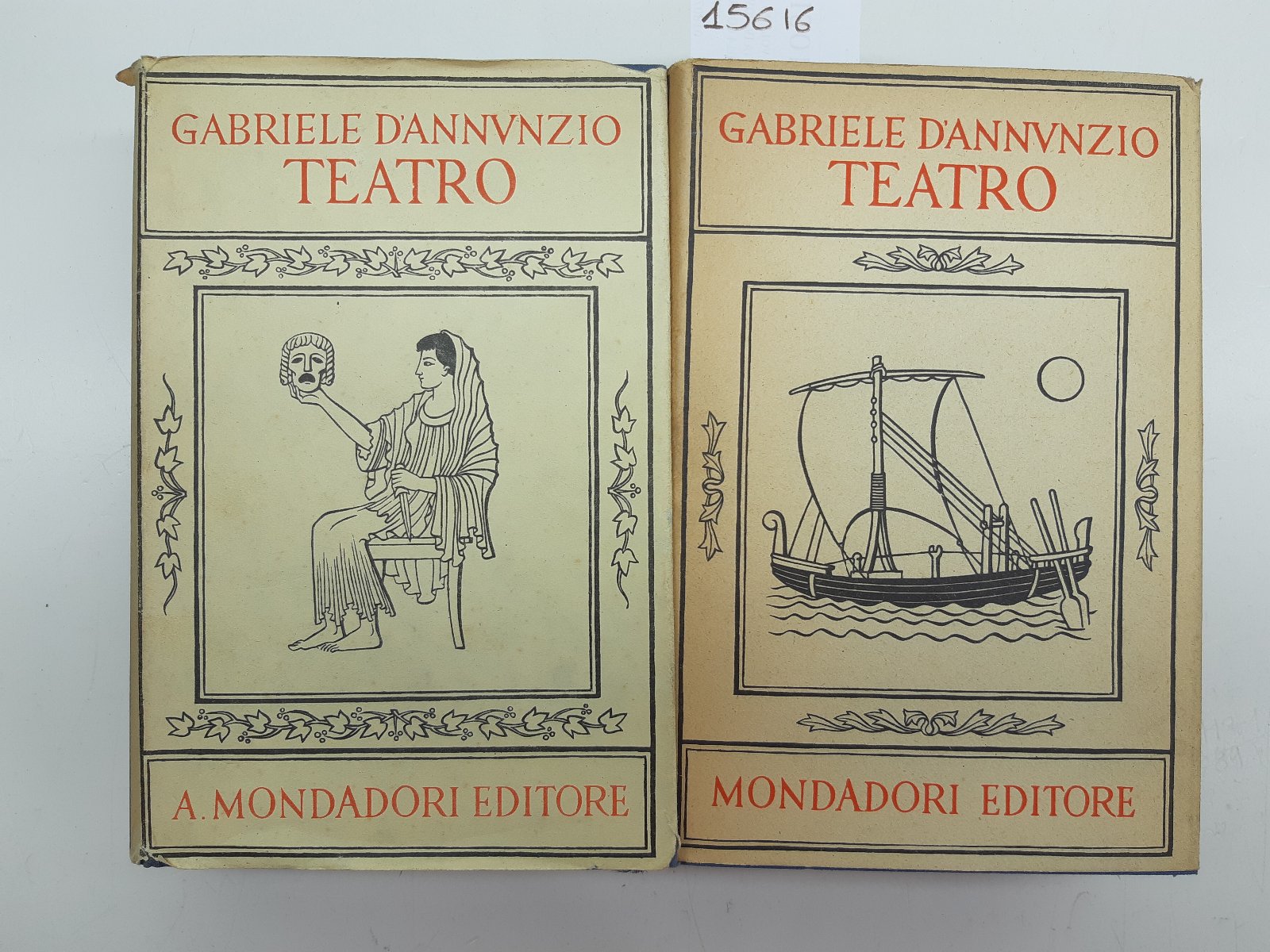 Gabriele D'Annunzio teatro Mondadori 2 volumi 1949 5∞ edizione, Tragedie …