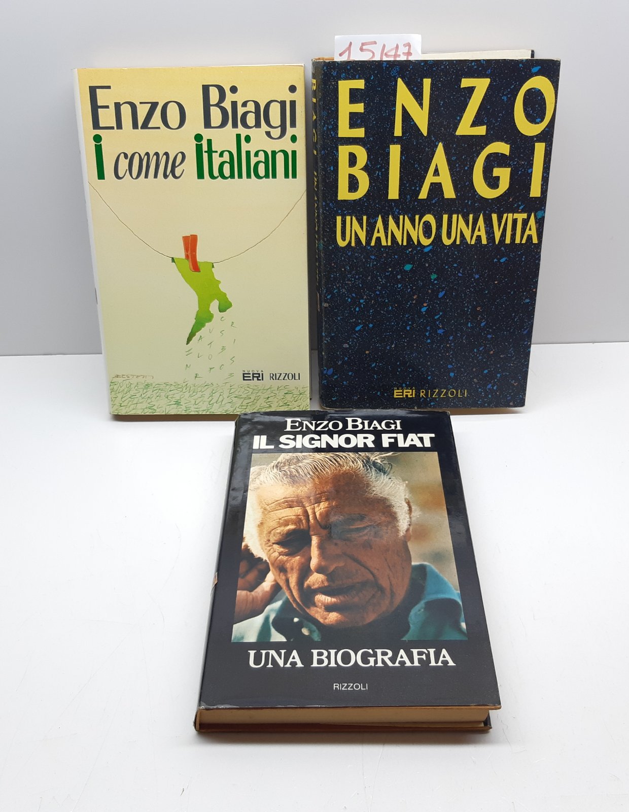 Enzo Biagi Lotto di tre libri Rizzoli