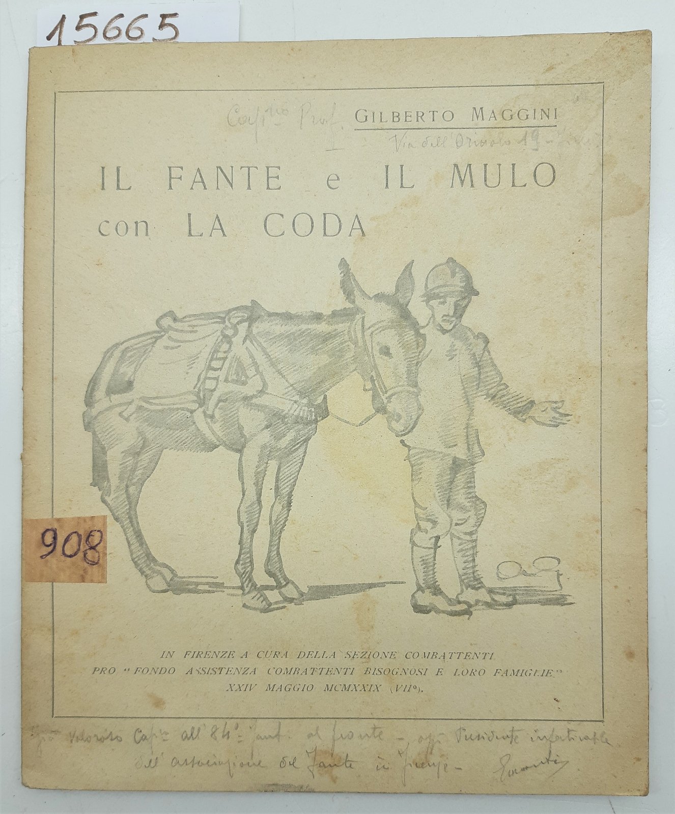 Gilberto Maggini il Fante e il mulo con la coda …